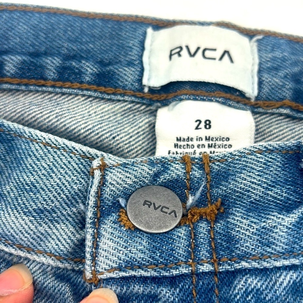 UEC RVCA high rise denim shirts size 28 - Picture 4 of 11
